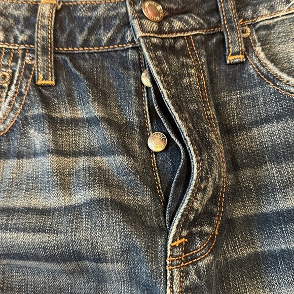 American Eagle jean skirt. Women’s size 12 button fly. - Picture 2 of 5